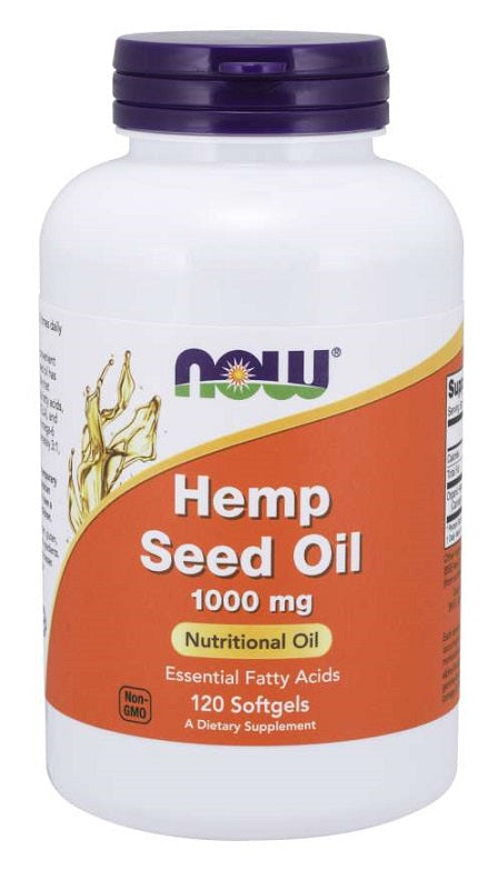 NOW Foods Hemp Seed Oil, 1000mg - 120 softgels - Health and Wellbeing at MySupplementShop by NOW Foods