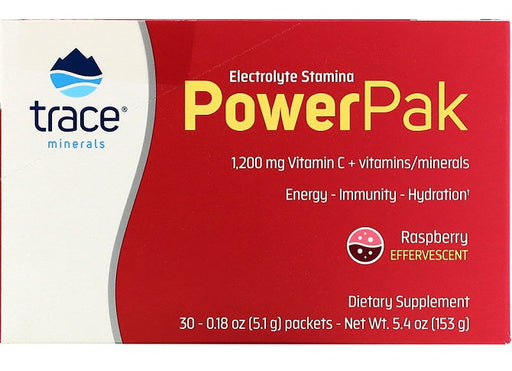 Trace Minerals Electrolyte Stamina Power Pak, Raspberry - 30 packets - Vitamins & Minerals at MySupplementShop by Trace Minerals