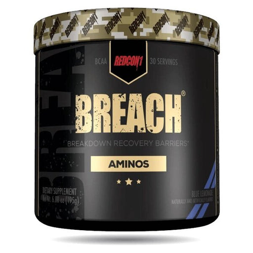 Redcon1 Breach - Aminos, Blue Lemonade - 297 grams - Default Title - Amino Acids and BCAAs at MySupplementShop by Redcon1