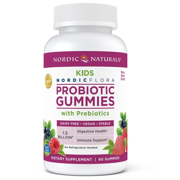 Nordic Naturals Probiotic Gummies Kids, Merry Berry Punch - 60 gummies - Health and Wellbeing at MySupplementShop by Nordic Naturals