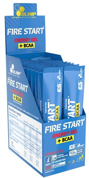 Olimp Nutrition Fire Start Energy Gel + BCAA, Orange - 20 sachets - Default Title - Amino Acids and BCAAs at MySupplementShop by Olimp Nutrition