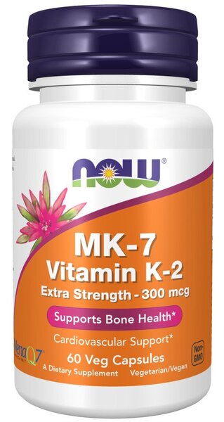 NOW Foods MK-7 Vitamin K-2, 300mcg Extra Strength - 60 vcaps - Vitamins & Minerals at MySupplementShop by NOW Foods