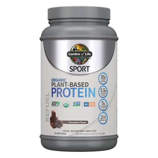 Garden of Life Sport Organic Plant-Based Protein, Chocolate - 840g - Protein at MySupplementShop by Garden of Life