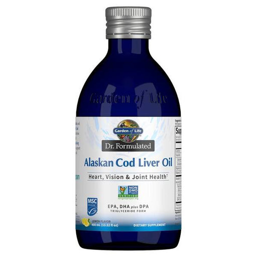 Garden of Life Dr. Formulated Alaskan Cod Liver Oil, Lemon - 400 ml. - Joint Support at MySupplementShop by Garden of Life