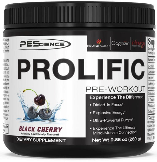 PEScience Prolific, Black Cherry - 280 grams - Default Title - Pre & Post Workout at MySupplementShop by PEScience