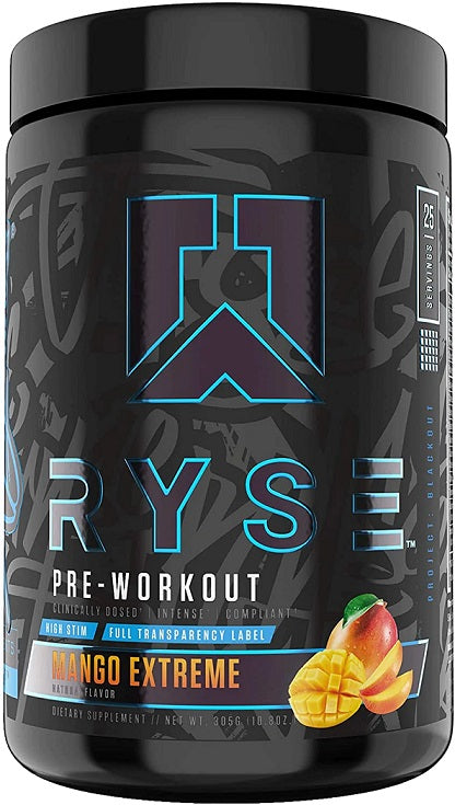 RYSE Pre-Workout - Project Blackout, Mango Extreme - 305 grams - Default Title - Pre & Post Workout at MySupplementShop by RYSE