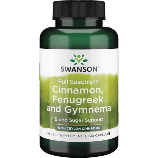 Swanson Full Spectrum Cinnamon, Fenugreek and Gymnema - 120 caps - Health and Wellbeing at MySupplementShop by Swanson