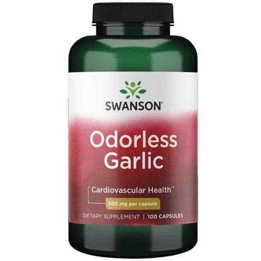 Swanson Odorless Garlic, 500mg - 100 caps - Health and Wellbeing at MySupplementShop by Swanson