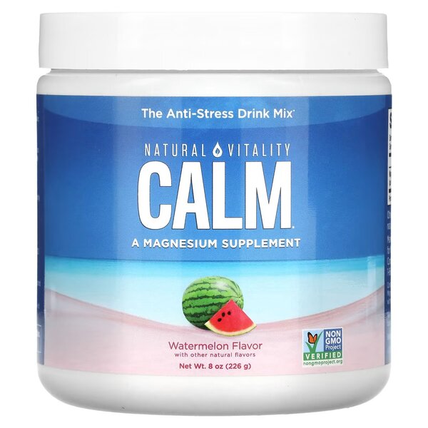 Natural Vitality Calm Magnesium Powder Watermelon  226g - Health and Wellbeing at MySupplementShop by Natural Vitality