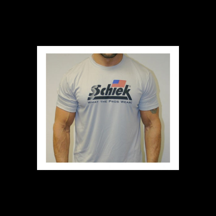 Schiek Men's Poly HD T-Shirt - Silver - Small - T-Shirt at MySupplementShop by Schiek Sports